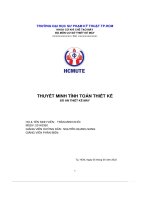 thuyết minh tính toán thiết kế đồ án thiết kế máy