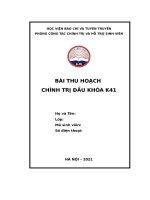 bài thu hoạch chính trị đầu khóa k41 2