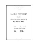 đề tài kế toán bán hàng và xác định kết quả kinh doanh