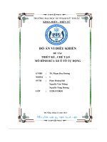 đồ án vi điều khiển đề tài thiết kế chế tạo mô hình rửa xe ô tô tự động