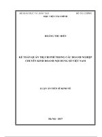 luận án tiến sĩ kinh tế kế toán quản trị chi phí trong các doanh nghiệp chuyên kinh doanh nội dung số việt nam