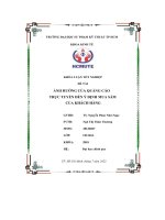 đề tài ảnh hưởng của quảng cáo trực tuyến đến ý định mua sắm của khách hàng