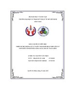 báo cáo đồ án môn học thiết kế hệ thống xử lý nước thải sinh hoạt khu dân cư vinhomes grandpark công suất 3500 m3 ngày đêm