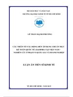 luận án tiến sĩ kinh tế các nhân tố tác động đến áp dụng chuẩn mực kế toán quốc tế ias ifrs tại việt nam nghiên cứu ở phạm vi quốc gia và doanh nghiệp
