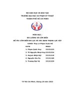 đề tài cảm biến đo lực và xác định trọng lực vật