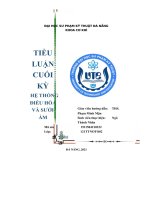 tiểu luận cuối kỳ hệ thống điều hòa và sưởi ấm