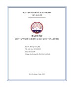 báo cáo kiến tập nghề nghiệp tại báo kinh tế và đô thị