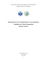 department of environmental engineering guidelines for thesis preparation design topics