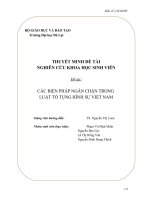 thuyết minh đề tài nghiên cứu khoa học sinh viên đề tài các biện pháp ngăn chặn trong luật tố tụng hình sự việt nam