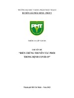 chuyên đề biến chứng thuyên tắc phổi trong bệnh covid 19