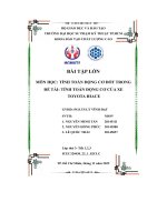 đề tài tính toán động cơ của xe toyota hiace