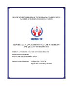 report 2 and 3 application of matlab in stability and quality of the system