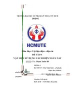 đề tài 9 vật liệu sử dụng cách điện ngày nay