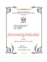 đề tài lý luận của chủ nghĩa mác lênin về giai cấp đấu tranh giai cấp liên hệ với thực tế