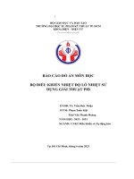 báo cáo đồ án môn học bộ điều khiển nhiệt độ lò nhiệt sử dụng giải thuật pid