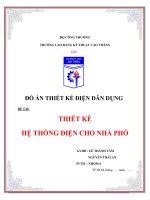 đồ án thiết kế điện dân dụng đề tài thiết kế hệ thống điện cho nhà phố