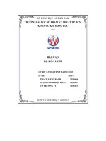 nhiệt động lực học và truyền nhiệt báo cáo bộ hòa lưới