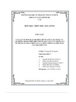 lý luận về mối quan hệ biện chứng giữa cái chung và cái riêng trong phép biện chứng duy vật và ý nghĩa của nó trong sự phát triển của cá nhân trong xã hội toàn cầu hóa hiện nay