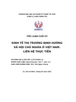 tiểu luận cuối kỳ kinh tế thị trường định hướng xã hội chủ nghĩa ở việt nam liên hệ thực tiễn