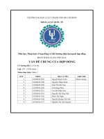 môn học pháp luật về hợp đồng và bồi thường thiệt hại ngoài hợp đồngbuổi thảo luận thứ hai vấn đề chung của hợp đồng