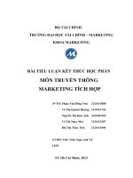 môn truyền thông marketing tích hợp thiết lập kế hoạch imc tái nhận biết thương hiệu yody