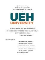 đề tài khảo sát tình hình triển khai ứng dụng cntt tại th true milk