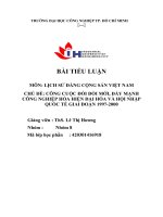 chủ đề công cuộc đổi đổi mới đẩy mạnh công nghiệp hóa hiện đại hóa và hội nhập quốc tế giai đoạn 1997 2000