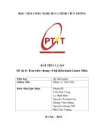 tiểu luận đề tài 8 tìm hiểu chung về hệ điều hành linux mint