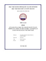 lý luận của c mac về tái sản xuất và lưu thông của tổng tư bản xã hội vận dụng lý luận tái sản xuất vào việt nam
