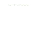 Tiểu Luận - Cơ Sở Văn Hóa Việt Nam  - Đề Tài - Đạo Giáo Và Văn Hóa Việt Nam