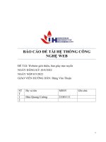 báo cáo đề tài hệ thống công nghệ web đề tài website giới thiệu bán giày trực tuyến