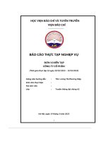 báo cáo thực tập nghiệp vụ đơn vị kiến tập công ty cổ phần