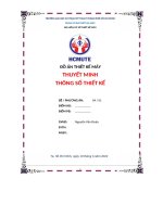 đồ án thiết kế máy thuyết minh thông số thiết kế