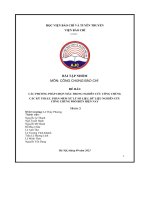 các phương pháp chọn mẫu trong nghiên cứu công chúng các kỹ thuật phần mềm xử lý số liệu dữ liệu nghiên cứu công chúng phổ biến hiện nay