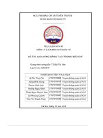 tiểu luận giữa kì đề tài lao động sáng tạo trong báo chí