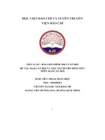 tiểu luận báo chí chính trị và xã hội đề tài mạng xã hội và việc người trẻ kiếm tiền trên mạng xã hội