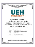 Xây dựng dòng tiền cho dự Án_Tiểu luận cuối kỳ_Tài chính cho nhà QT