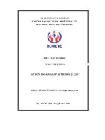 tiểu luận cuối kỳ tư duy hệ thống