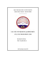 các yếu tố nội dung hình thức của tác phẩm phản ánh