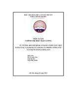 tư tưởng hồ chí minh về đảng cộng sản việt nam và sự vận dụng của đảng ta trong công tácxây dựng đảng cộng sản