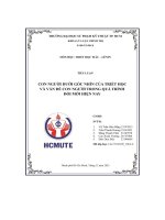 con người dưới góc nhìn của triết học và vấn đề con người trong quá trình đổi mới hiện nay 2