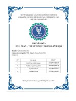 chuyên đề 3 nghệ thuật đàm phán thuyết phục trong lãnh đạo