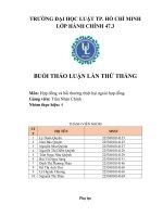 buổi thảo luận lần thứ tháng môn hợp đồng và bồi thường thiệt hại ngoài hợp đồng