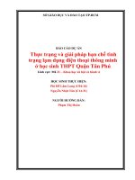 báo cáo dự án thực trạng và giải pháp hạn chế tình trạng lạm dụng điện thoại thông minh ở học sinh thpt quận tân phu