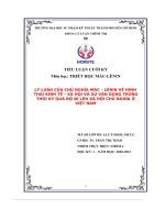 lý luận của chủ nghĩa mác lênin về hình thái kinh tế xã hội và sự vận dụng trong thời kỳ quá độ đi lên xã hội chủ nghĩa ở việt nam