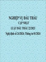 Đấu thầu cập nhật 2024