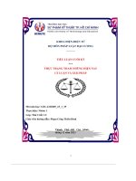 tiểu luận cuối kỳ thực trạng tham nhũng hiện nay lý luận và giải pháp