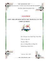 GIẢI PHÁP GIÚP TRẺ LỚP MẦM 2 HỨNG THÚ THAM GIA CÁC TRÒ CHƠI VẬN ĐỘNG