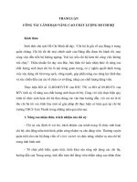 Tham luận công tác lãnh Đạo nâng cao chất lượng sinh hoạt chi bộ Định kỳ