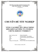 Chuyên đề tốt nghiệp: Nâng cao hiệu quả hoạt động môi giới của công ty cổ phần chứng khoán VNDIRECT